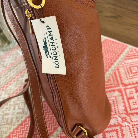 Vintage Longchamp Brown Leather Backpack - Picture 6 of 9
